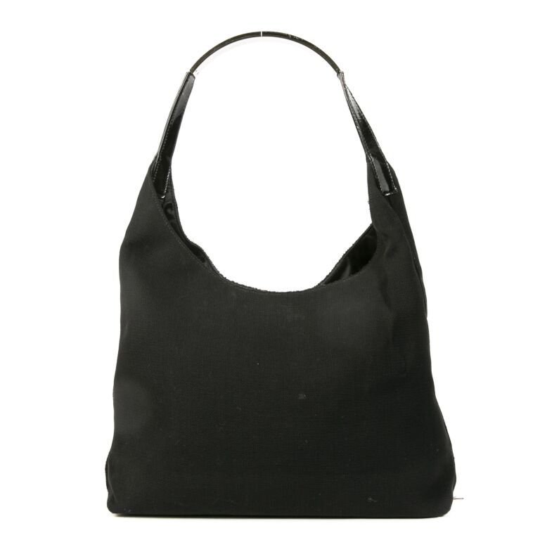 Gucci black canvas crossbody bag hot sale