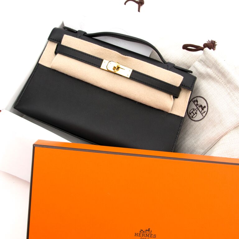 Brand new Hermes Mini Kelly Pochette Black Swift ○ Labellov ○ Buy and Sell  Authentic Luxury