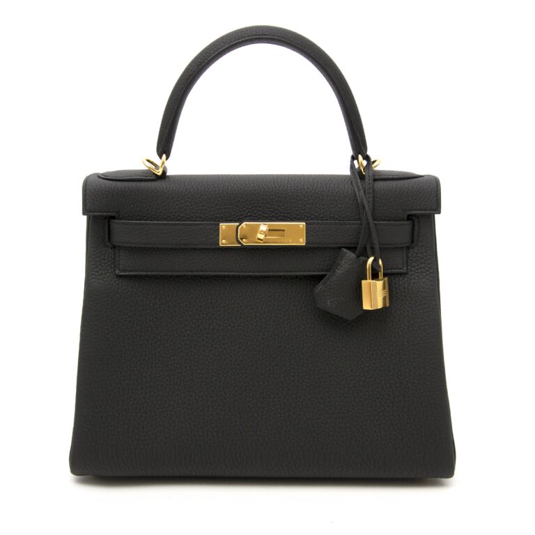Brand New Hermes Kelly 28 Black Togo GHW Labellov Buy and