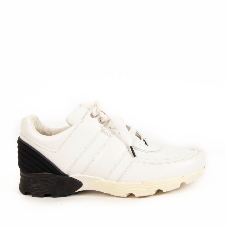 Chanel white leather sneakers shop