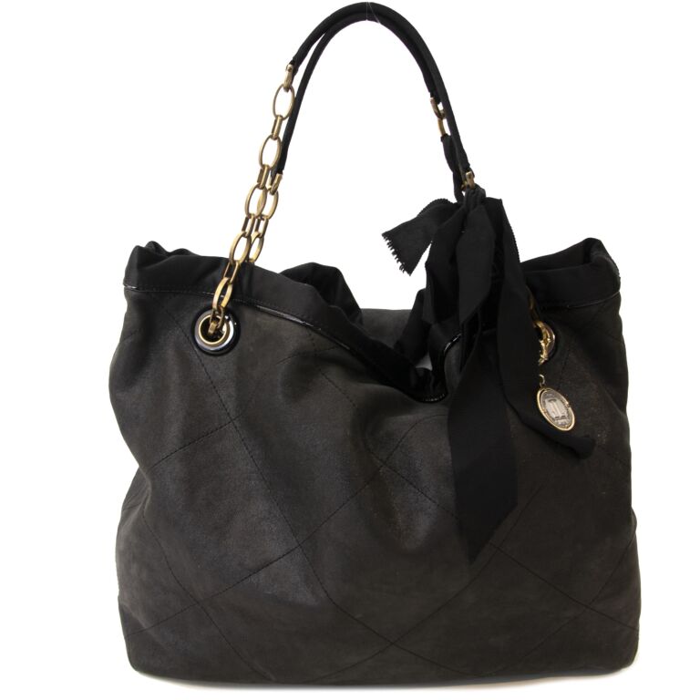 Lanvin Black Amalia Tote Bag Labellov Buy and Sell Authentic Luxury