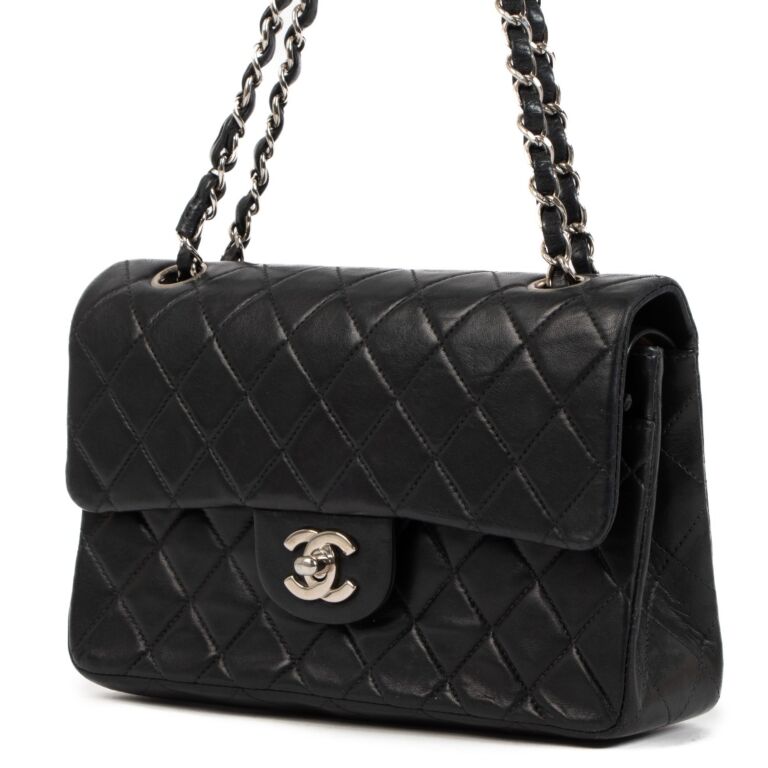 Black chanel side bag cheap