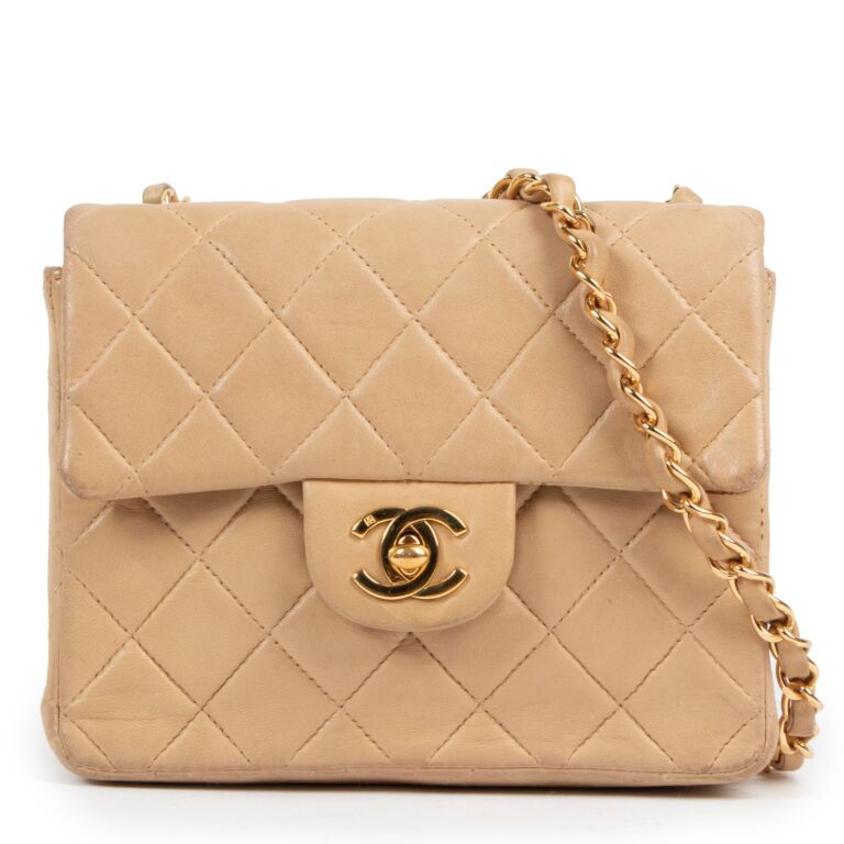 Chanel Beige Classical flap bag ○ Labellov ○ Buy and Sell Authentic Luxury