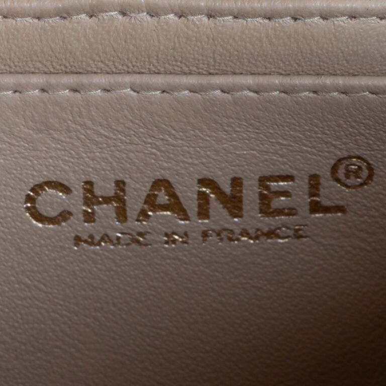Chanel Mini Short Beige Classic Flap Bag ○ Labellov ○ Buy and