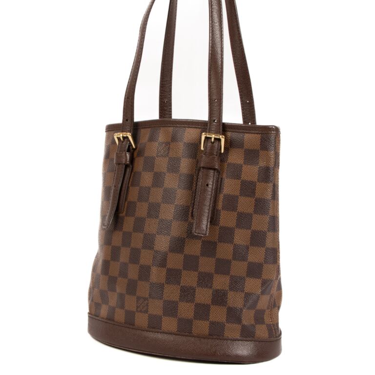 Louis Vuitton Damier Ebene Canvas Marais Bucket Bag Louis Vuitton