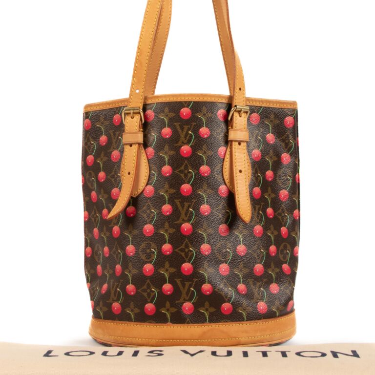 Louis Vuitton x Takashi Murakami Monogram Cerises Cherry Bucket Bag ○  Labellov ○ Buy and Sell Authentic Luxury