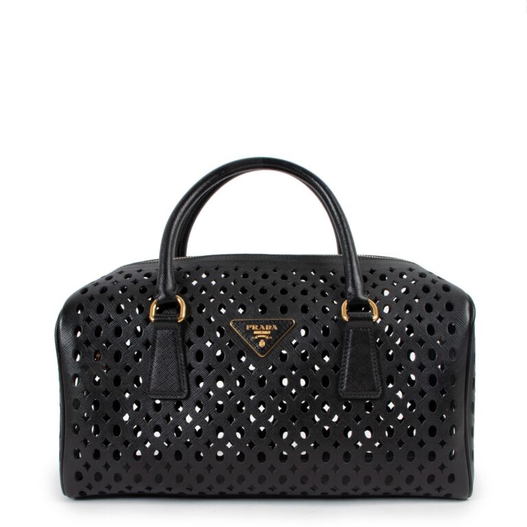 Prada sales perforated tote
