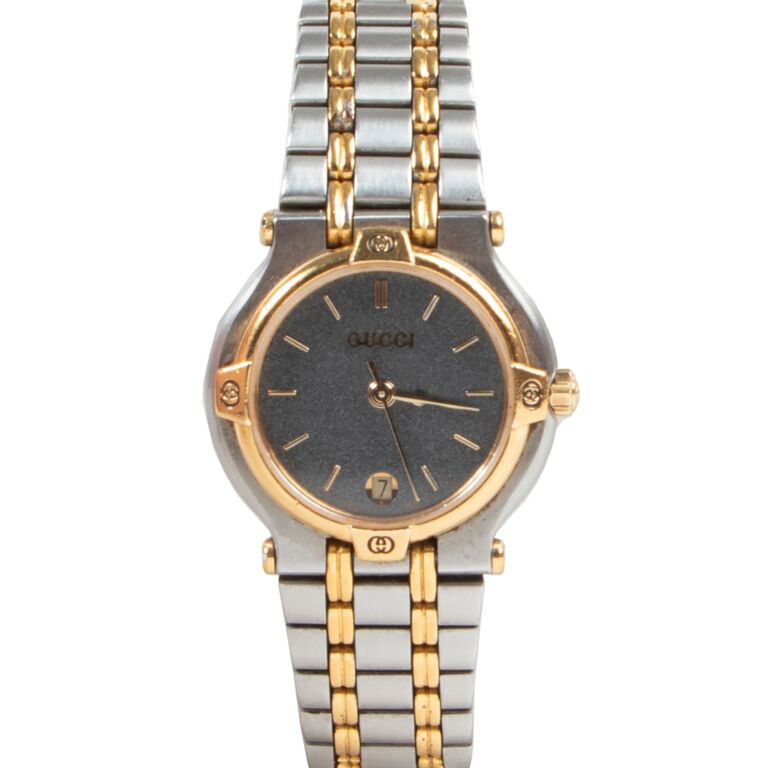 Gucci Gold and Steel Watch Labellov Buy and Sell Authentic Luxury