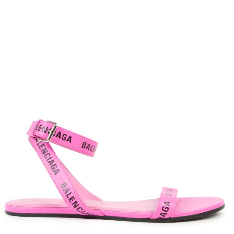 balenciaga pink flip flops