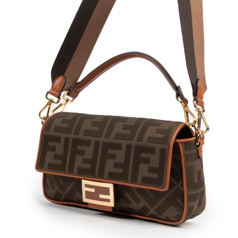 Fendi Baguette Canvas Handbag
