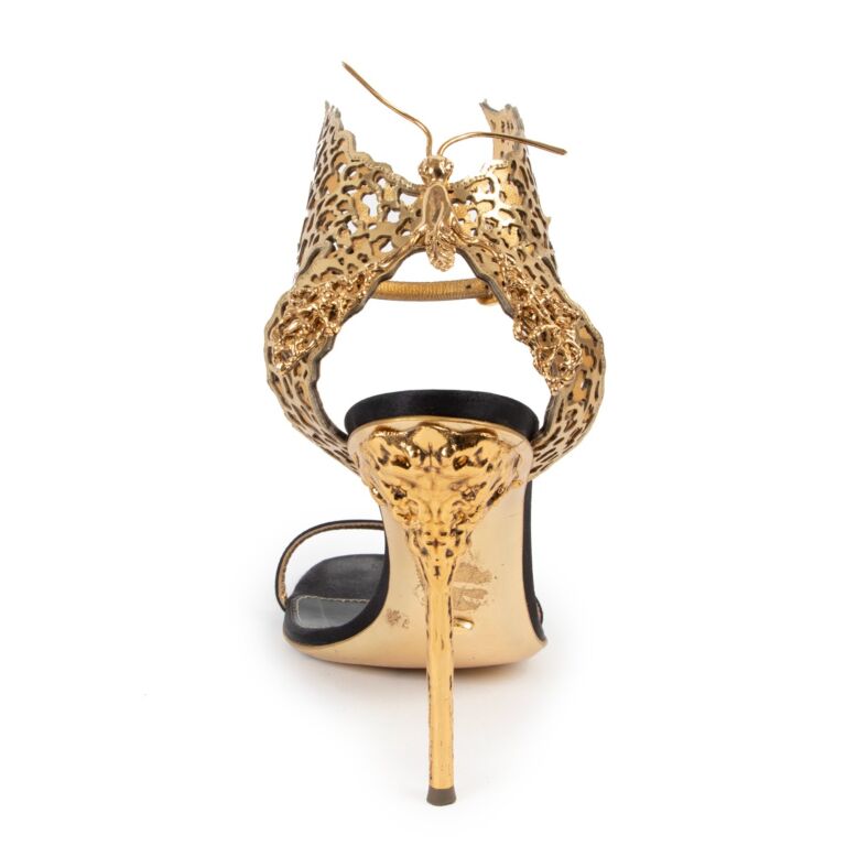 Sergio rossi gold sandals outlet