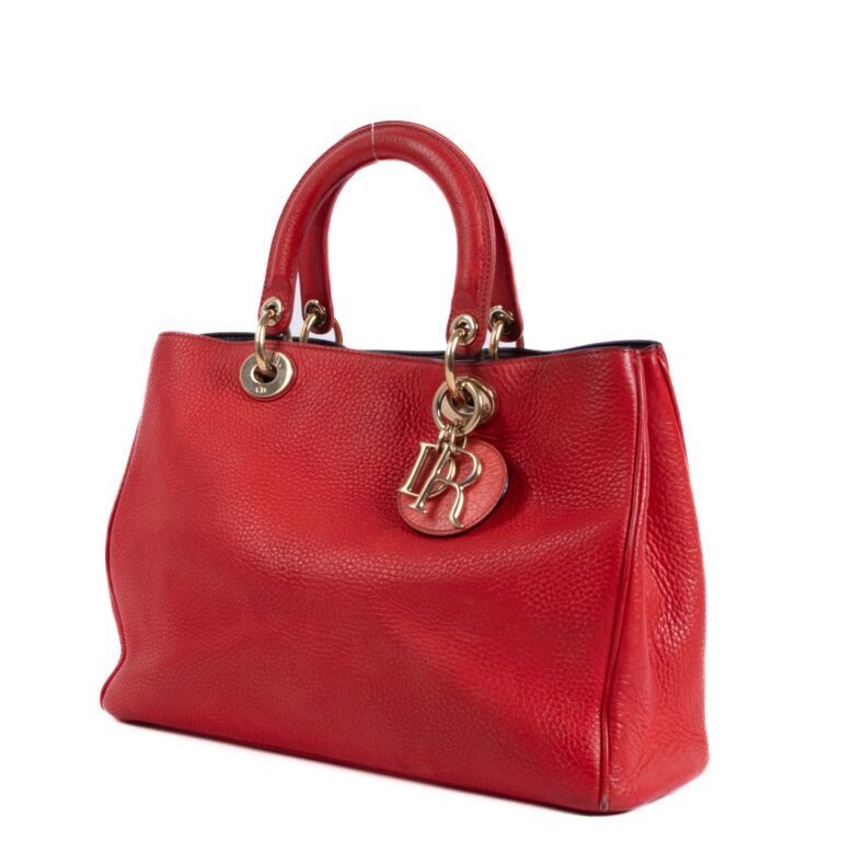 Christian Dior Red Diorissimo Medium Tote Bag Labellov Buy