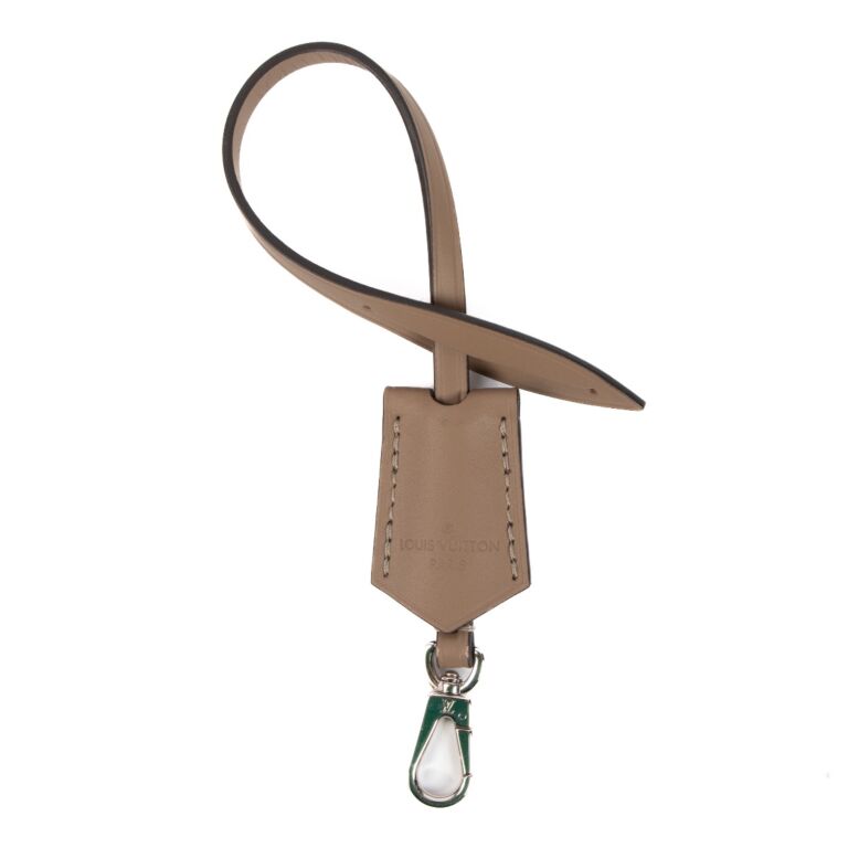 Louis Vuitton Taupe Leather Clochette ○ Labellov ○ Buy and