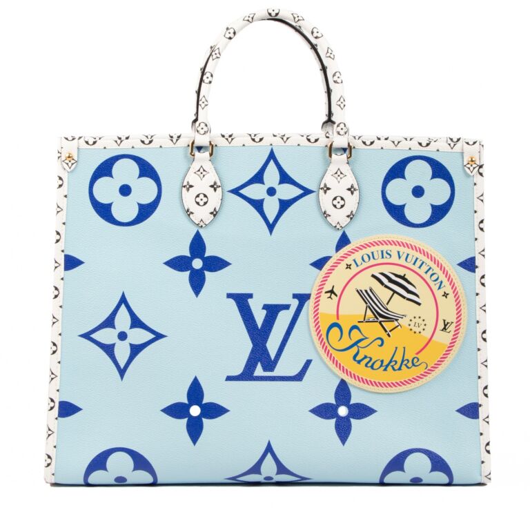 Louis Vuitton Blue Monogram Limited Edition Knokke Onthego Labellov Buy ...