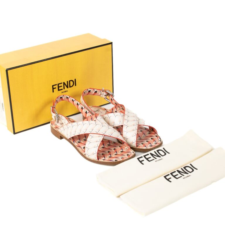 Fendi Multicolor Bird Print Sandals size 41 Labellov Buy and Sell Authentic Luxury