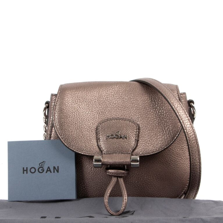 Hogan Bronze Metallic Crossbody Labellov Buy and Sell Authentic Luxury