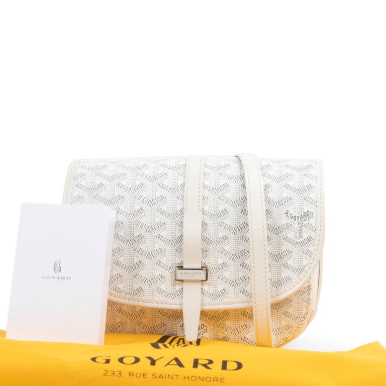 Goyard White Belvedere Bag PM Labellov Buy and Sell Authentic Luxury