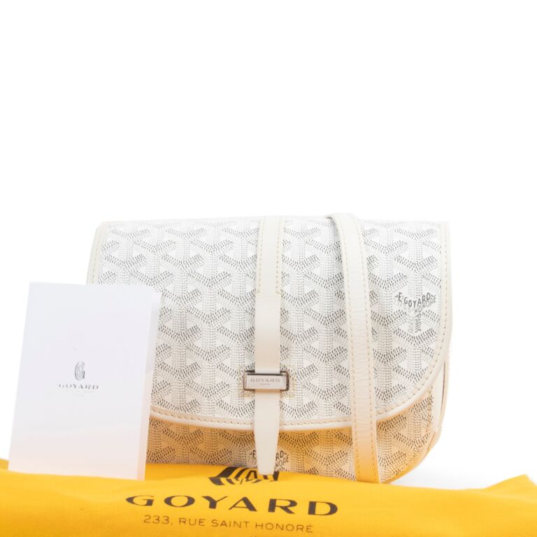 Goyard Rouette Structure PM Bag White Goyardine Palladium Hardware