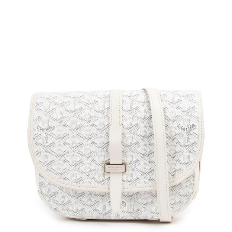 GOYARD Goyardine Belvedere II PM Messenger Bag White | FASHIONPHILE