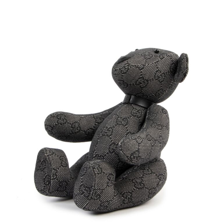 Gucci Black Grey Teddy Bear Labellov Buy and Sell Authentic