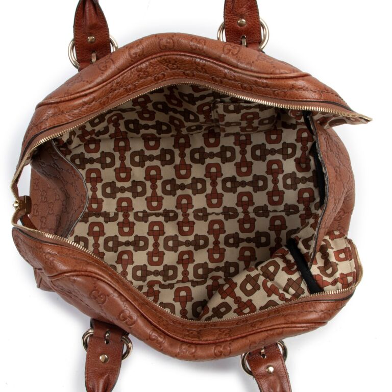 Brown Gucci Guccissima Signoria Hobo Bag – Designer Revival