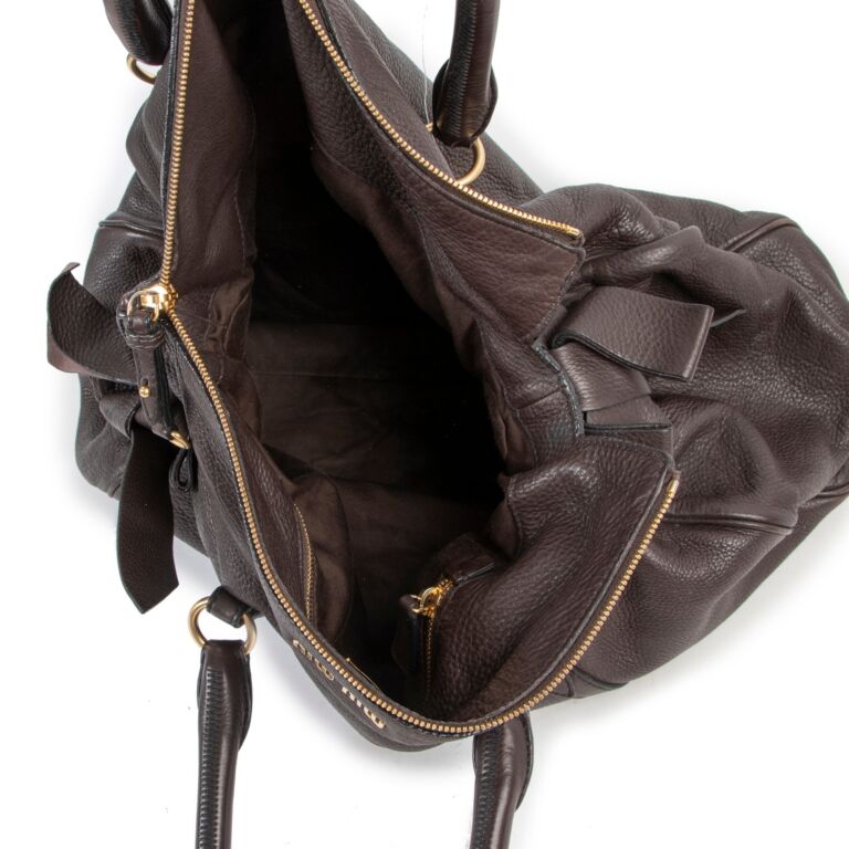 Miu Miu Vintage Leather Sling Bag - Brown Crossbody Bags, Handbags -  MIU96615