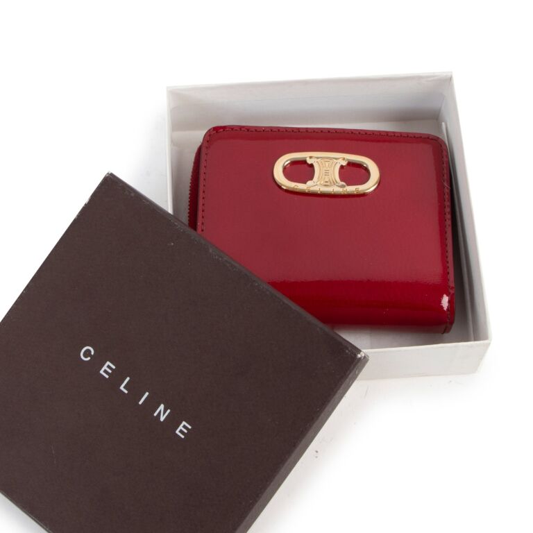 Triomphe leather wallet Celine Pink in Leather - 32090595