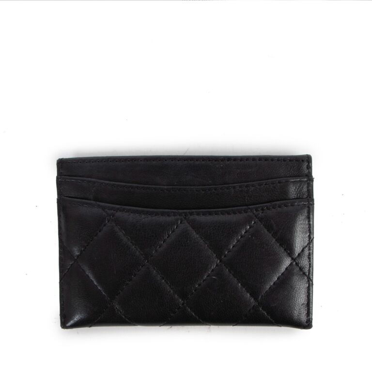 Chanel classic store card holder black