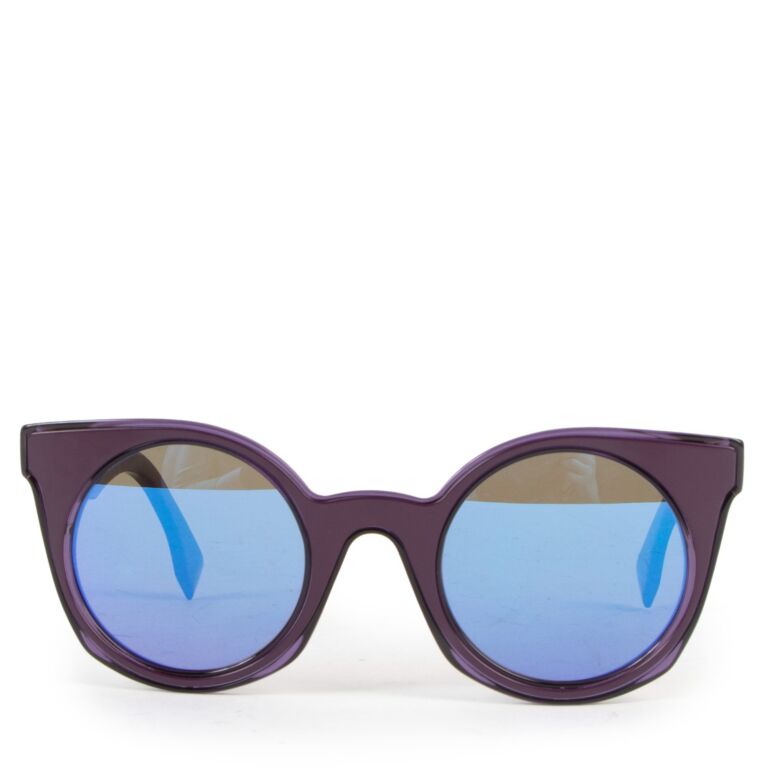 Fendi Violet KEO Round Sunglasses Labellov Buy and Sell Authentic Luxury