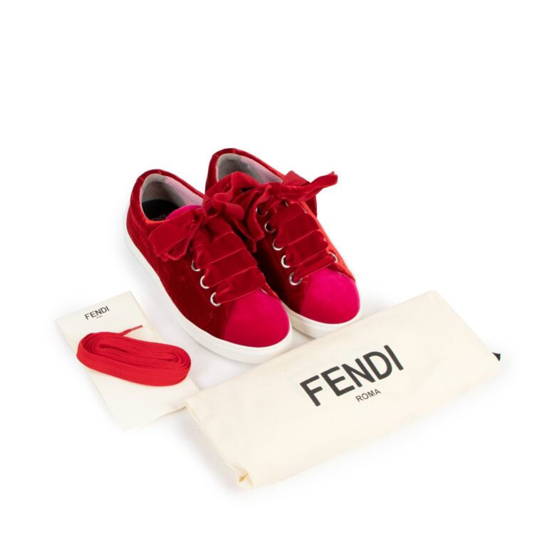 Fendi red sneakers shop