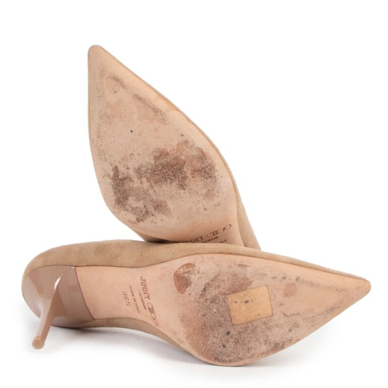 JIMMY CHOOパンプスNude Beige Pre-owned Jimmy Choo Nude Beige Romy Heels Size 4.5 – Beccas