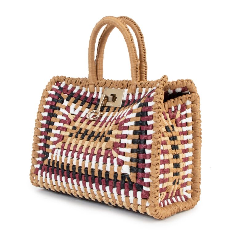 Salvatore Ferragamo Intreccio Multicolor Studio Box Bag