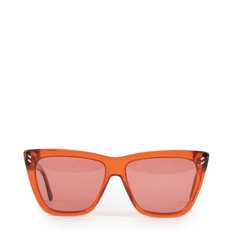 Orange see shop through sunglasses