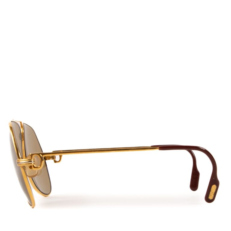 Cartier Gold Vendome Louis Aviator Sunglasses Labellov Buy