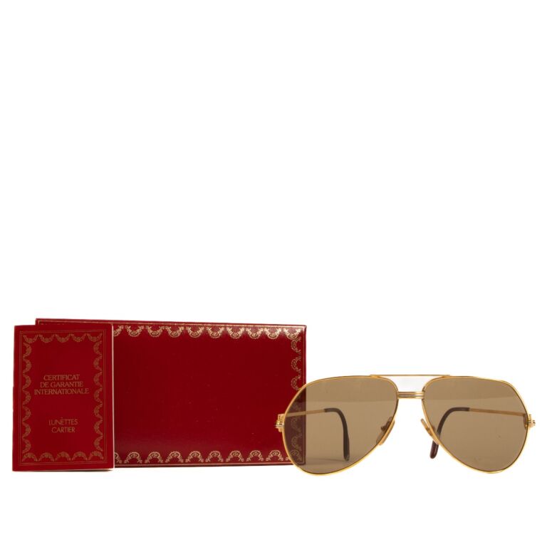 Cartier pilot cheap sunglasses 18k