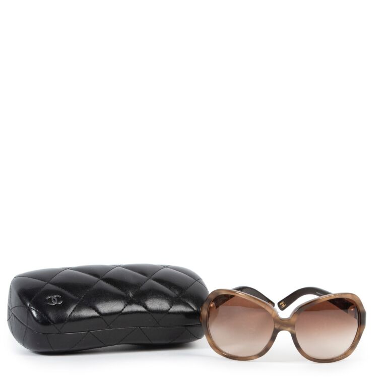 Chanel Brown Shield 4170-H Collection Perle Sunglasses Chanel
