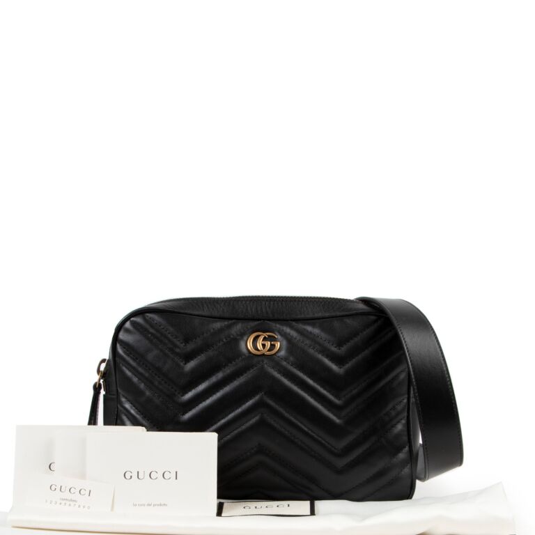 Black Gucci GG Marmont Matelasse Square Belt Bag – Designer Revival