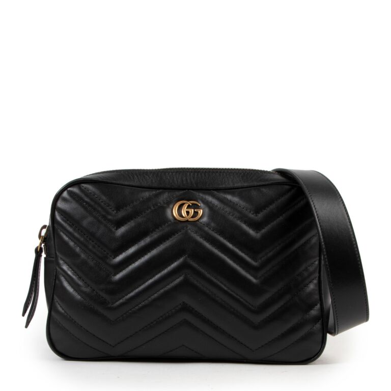 Gucci Black GG Marmont Belt Bag ○ Labellov ○ Buy and Sell