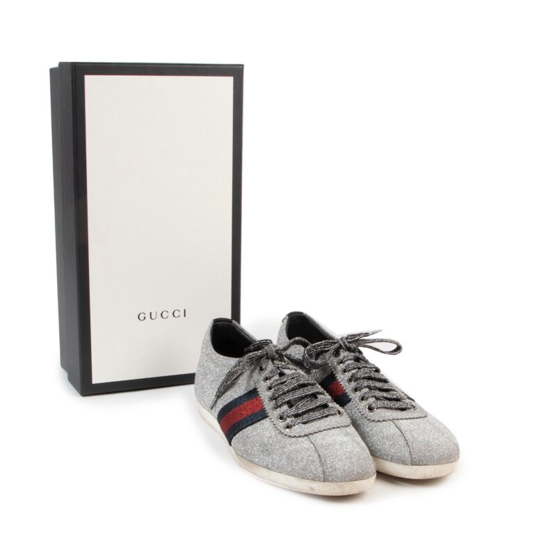 Gucci Glitter Web Stud Sneakers size 39 Labellov Buy and