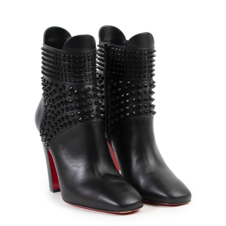 louboutin ankle boots with spikes