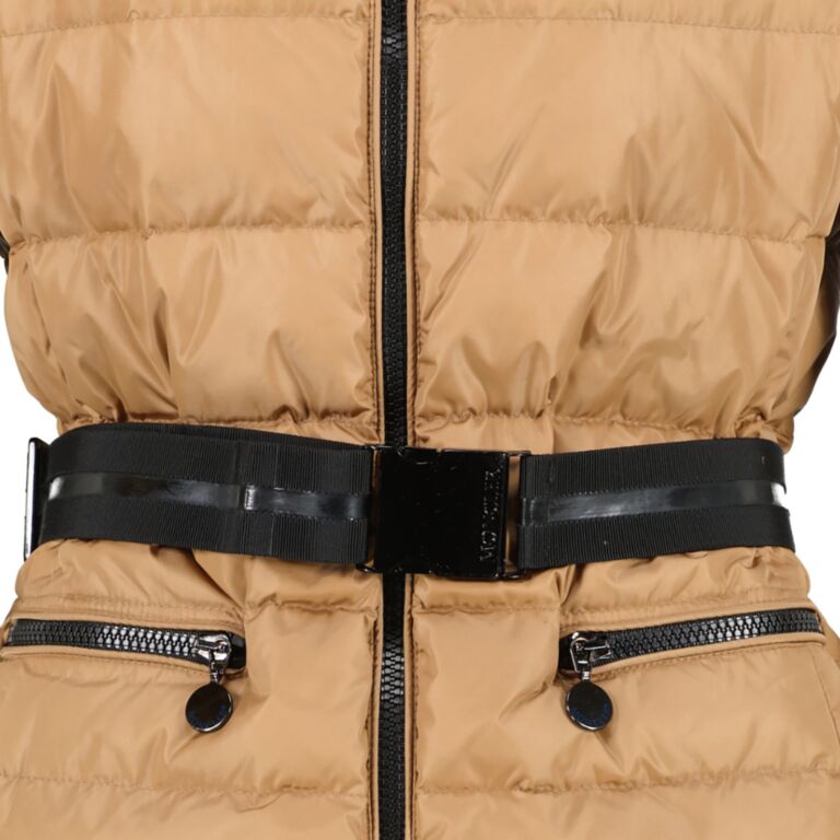 Moncler Gaelle Padded Camel Body Warmer Gilet - Size 2