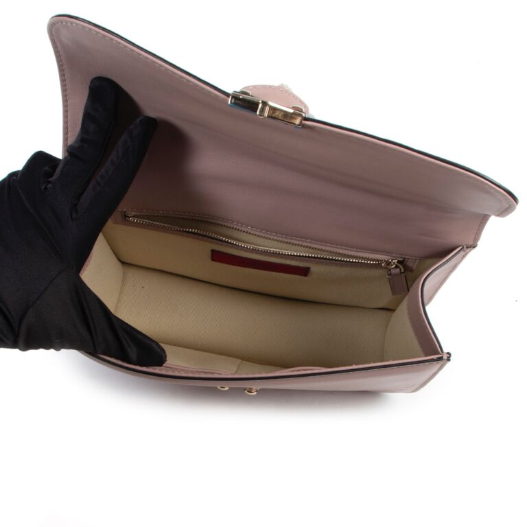 Glam lock leather crossbody bag Valentino Garavani Pink in Leather -  27989612