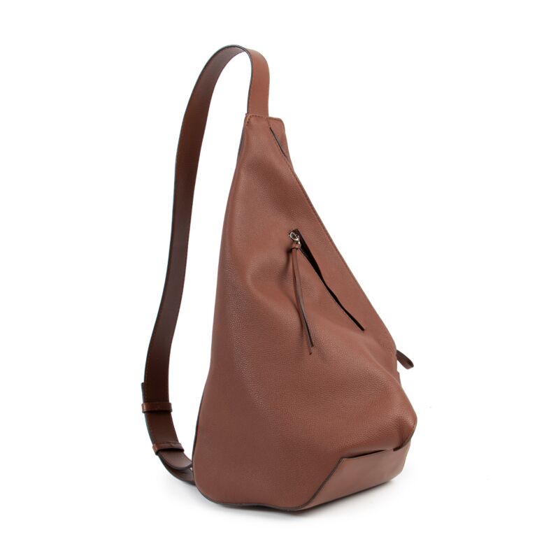 バッグ LOEWE ANTON LEATHER BODY BAG BACKPACK Loewe Anton Brown Pebbled Leather Backpack ○ Labellov