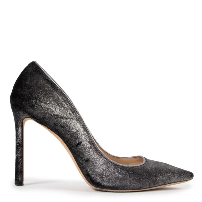 Grey new arrivals velvet heels