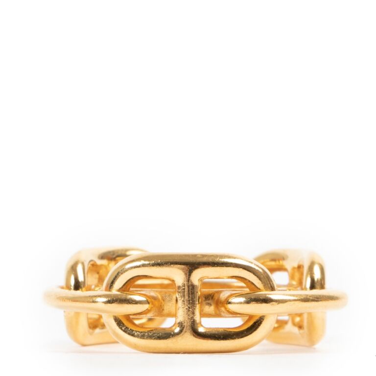 Hermes gold sales scarf ring