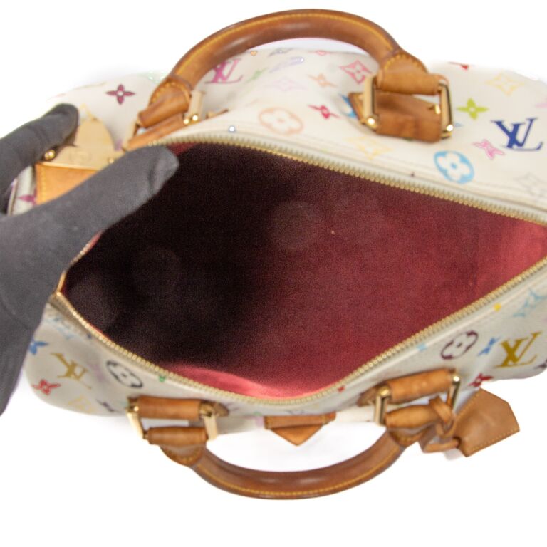 Louis Vuitton White Monogram Multicolore Speedy 30 Bag