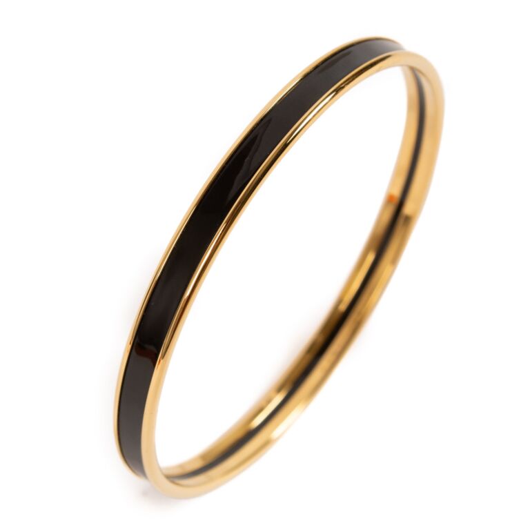 Hermès Black Uni Bangle Bracelet ○ Labellov ○ Buy and Sell