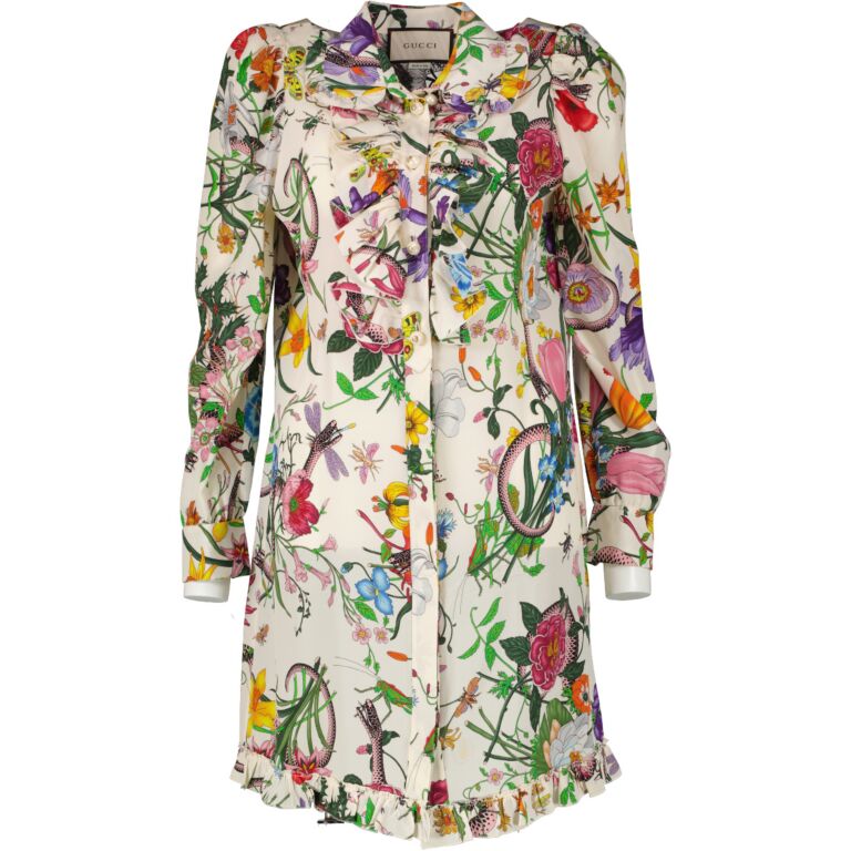 Gucci Flora Shirt Dress size IT42 Labellov Buy and Sell
