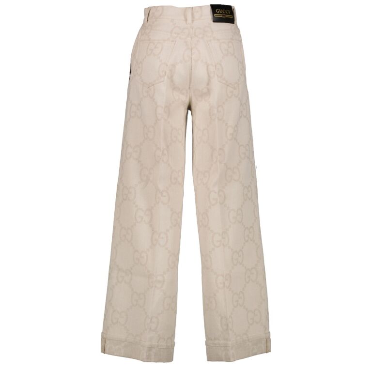 ボトムスその他 GUCCI Cream coloured wool crepe trousers GUCCI Wool-crepe straight-leg pants | NET-A-PORTER