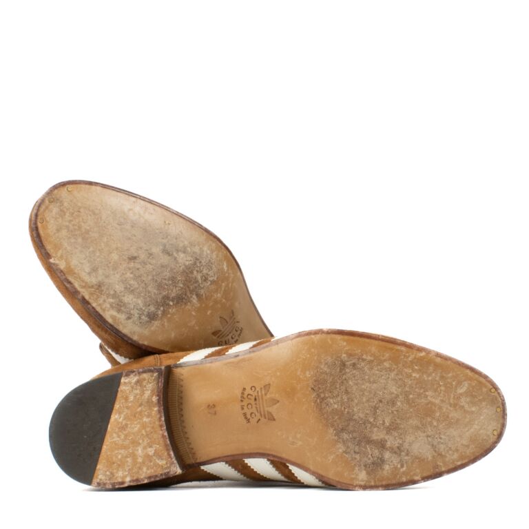 Gucci x Adidas Brown Suede Loafers - size 37 ○ Labellov
